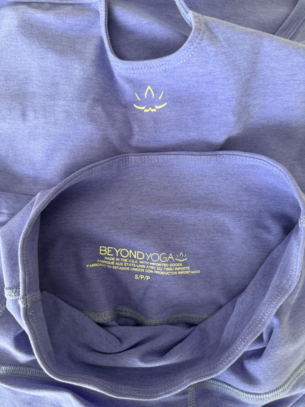 π Beyond Yoga Spacedye Cropped Tank + Legging Set in Ultra Violet Heather, Small - Picture 3 of 4